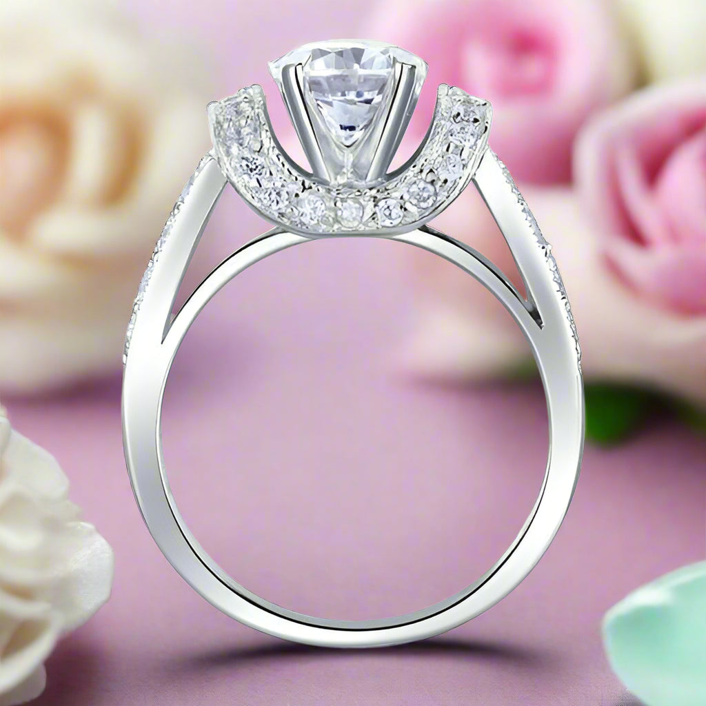Vintage Round 1.25 ct Diamond Engagement Ring-Evani Naomi Jewelry