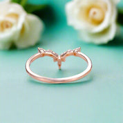 Vintage Round and Marquise Cut Diamond 14k Gold Wedding Band-Evani Naomi Jewelry