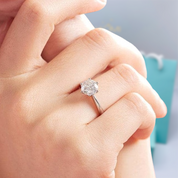 White Gold 1.5ct Round Diamond Engagement Ring-Evani Naomi Jewelry