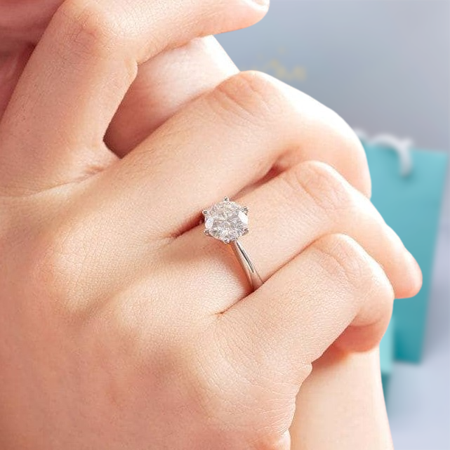 White Gold 1.5ct Round Diamond Engagement Ring-Evani Naomi Jewelry