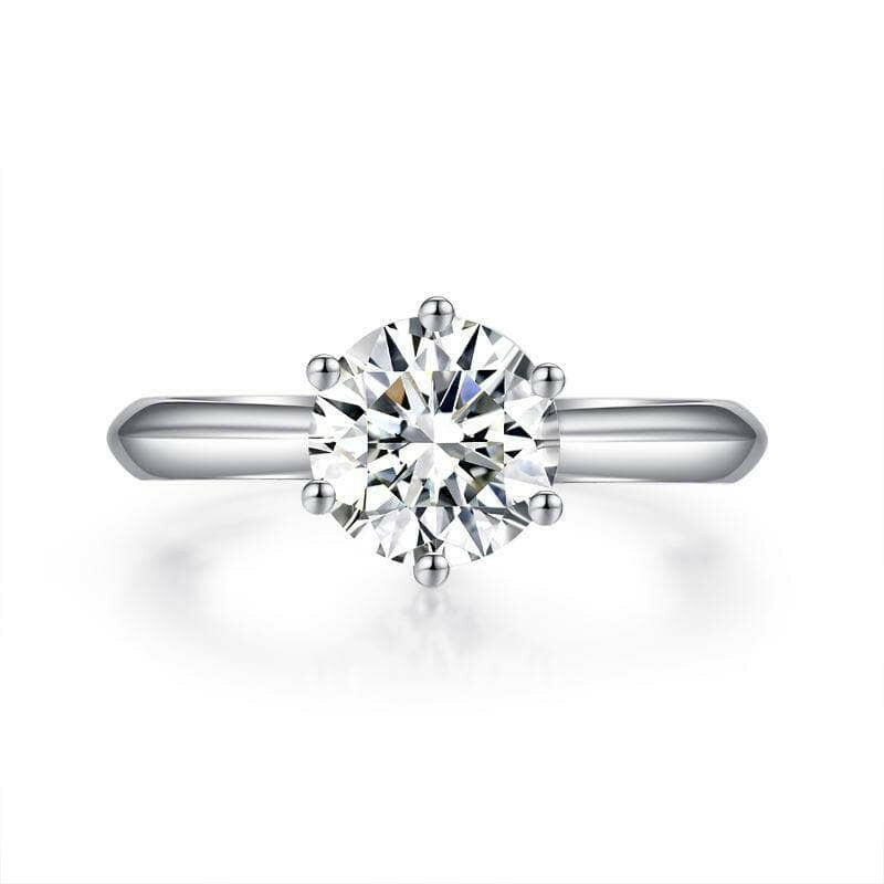 White Gold 1.5ct Round Diamond Engagement Ring-Evani Naomi Jewelry