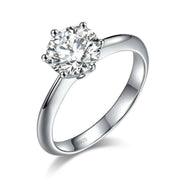 White Gold 1.5ct Round Diamond Engagement Ring-Evani Naomi Jewelry