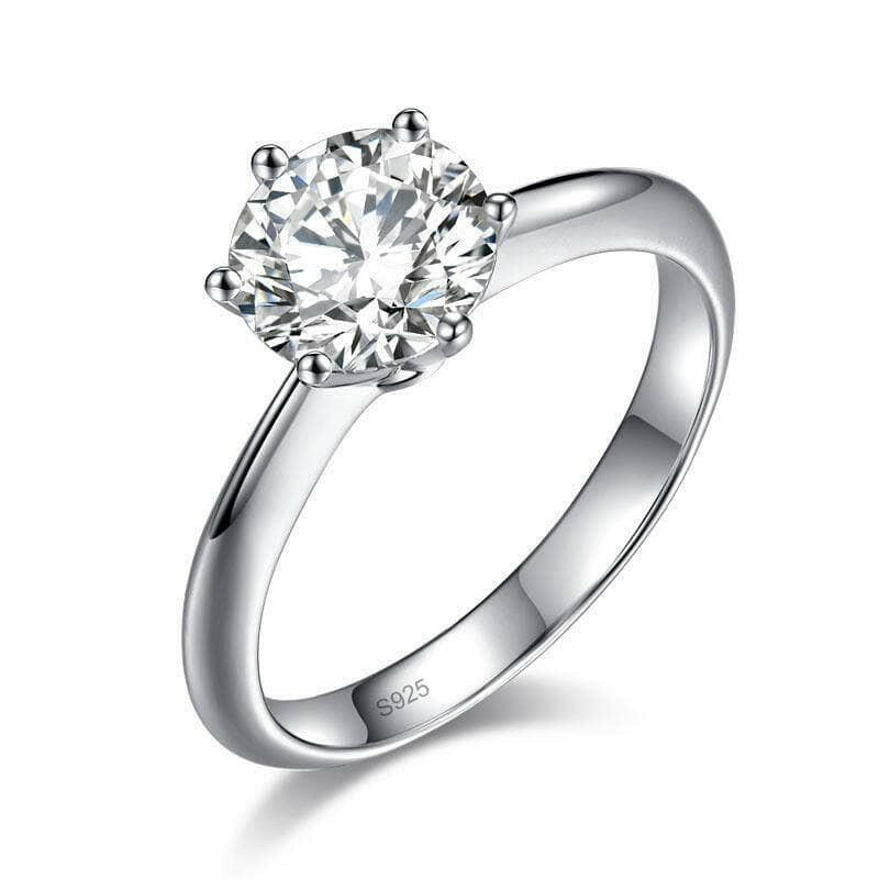 White Gold 1.5ct Round Diamond Engagement Ring-Evani Naomi Jewelry
