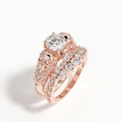 You're My Forever- 1.25 Carat Round Cut Diamond Skulls Promise Ring Set-Evani Naomi Jewelry