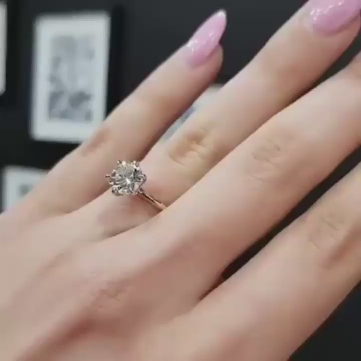 2.0 Ct Round Cut Solitaire Engagement Ring
