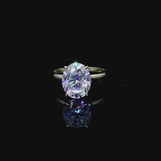 3.0 ct Oval Cut 14k Gold Engagement Ring