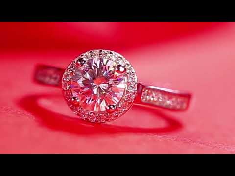 Twinkle 1.00 ct Diamond Halo Adjustable Engagement Ring
