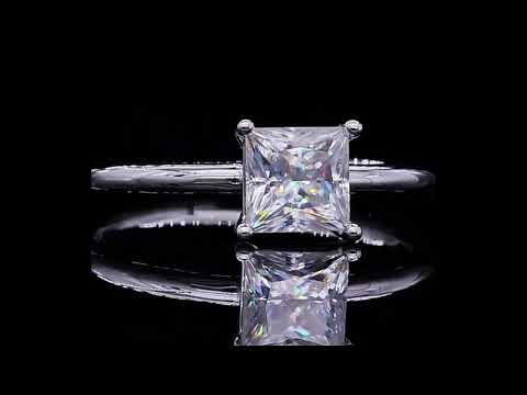 Princess-cut 1.00 ct Diamond Solitaire Engagement Ring