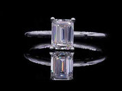 Emerald-cut 1.00 ct Diamond Solitaire Engagement Ring