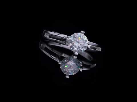 Heart Prong 1.00 ct Round Diamond Engagement Ring