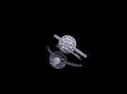 1.00 ct Round-cut Diamond Halo Engagement Ring