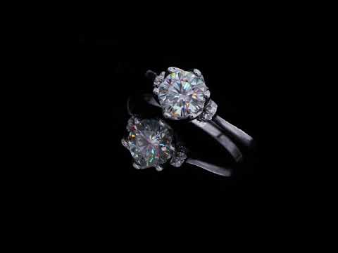 Elegant 1.00 ct Diamond Crown Engagement Ring