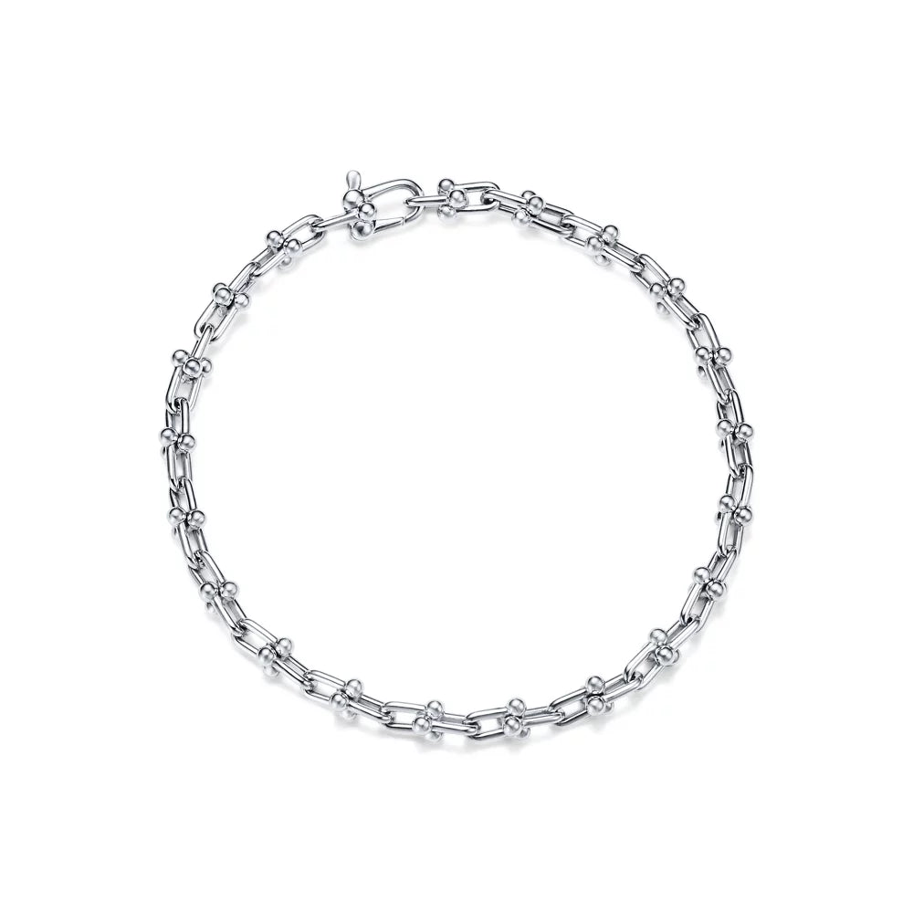 Polished Unique Link Chunky Chain Bracelet