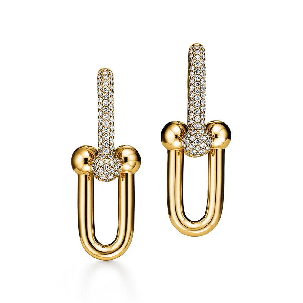 Diamonds Circle Hoop Earrings