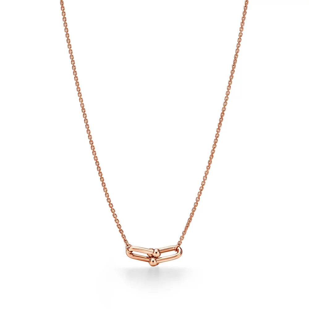 Evani Jewelry:Medium Double Link Pendant in Yellow Gold image number 0