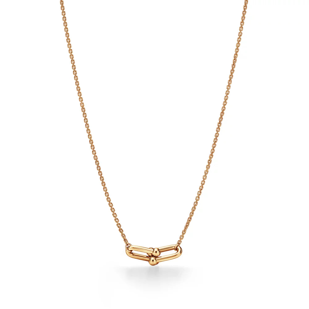 Evani Jewelry:Medium Double Link Pendant in Yellow Gold image number 0